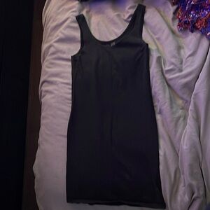 Divided black summer dress